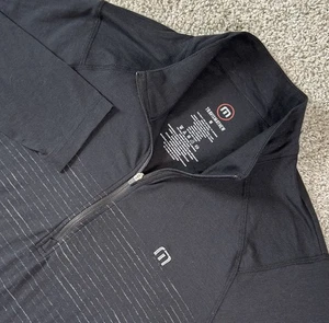 Travis Mathew Herren Performance Viertel 1/4 Reißverschluss Pullover Golf schwarz Medium - Bild 1 von 6
