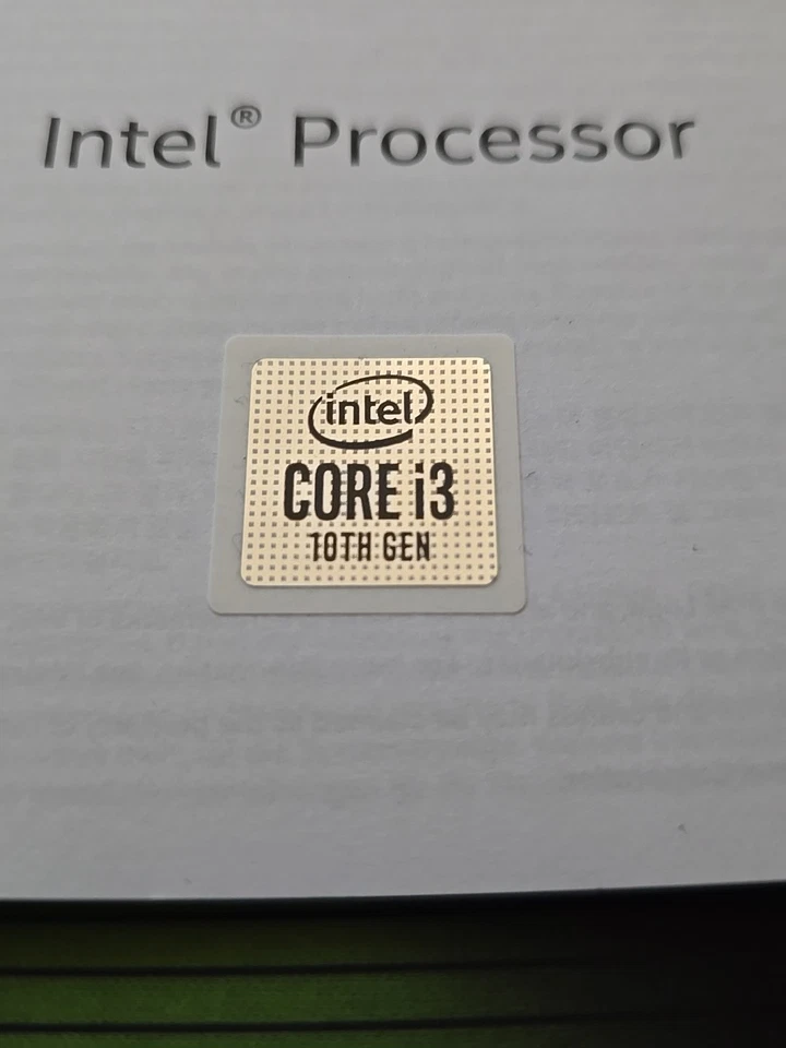 Intel i3 10th Label Sticker LOGO Official - Immagine 1 di 2