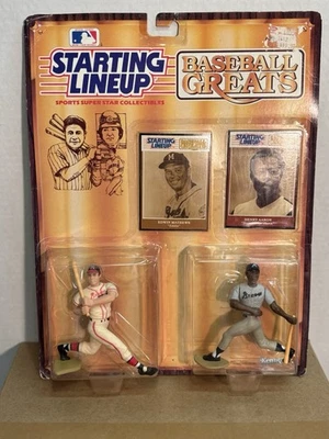 Hank Aaron Eddie Mathews Starting Lineup Baseball Greats 1989 Vintage MLB - Image 1 of 4