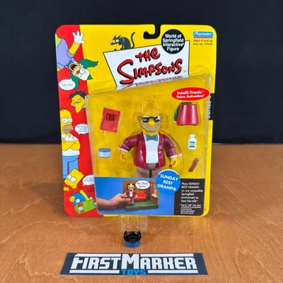Los Simpson Playmates Series 9 Sunday Best Grampa 2002 de colección sin usar, en caja Foto 1 de 3