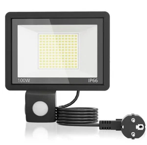 LED Außenleuchte mit Bewegungsmelder LED Wandlampe 100W Strahler Sensor IP66 - Bild 1 von 4