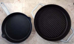 Antihaft Gusseisen 12" Grillpfanne 10" Bratpfanne Cook's Essentials Neue Farbe Silber - Bild 1 von 15