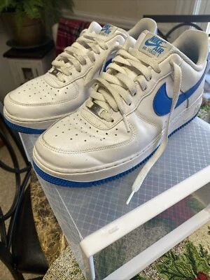 Nike Air Force One Blanco Bebé Azul Foto 1 de 4