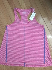 NWT Vineyard Vines Women's Performance Rhododendron Pink Stripe Tank Top $48 - Picture 1 of 2