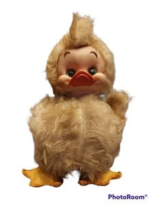 Vintage 50s Rushton Company Rubber Face Duck Plush Toy Stuffed Animal 14" READ - Picture 1 of 16