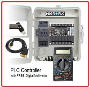 Kit PLC Controlador Programable Profesional, GX Ladder Logic Caja NEMA con Medidor - Imagen 1 de 10