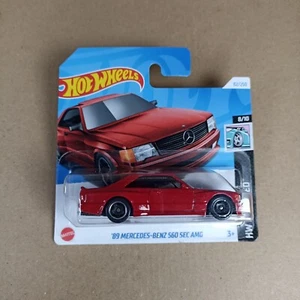 Hot Wheels 2024 rot '89 Mercedes-Benz 560 SEC AMG #82 Short Card  - Bild 1 von 2
