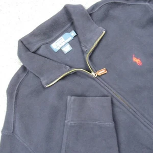 Polo Ralph Lauren maglione uomo medio full zip cardigan blu navy cotone rosso pony - Foto 1 di 11