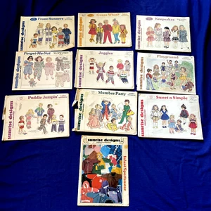 vtg 1980s SEWING PATTERNS LOT 10 Childrens Clothing sz Babies Toddlers Youth 4-7 - Picture 1 of 17