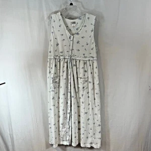 Delicates Nightgown. Sz L   Cotton Blend   Floral design.  Sleeveless - Picture 1 of 6