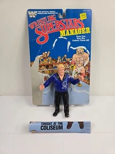 Figura de colección 1986 LJN WWF "Bobby Heenan" con póster y reverso de tarjeta - Imagen 1 de 5