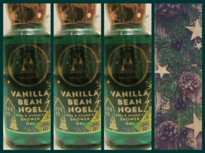 ¡NUEVO! 3 GEL DE DUCHA THREE BATH & BODY WORKS VAINILLA BEAN NOEL 10 OZ - Imagen 1 de 3
