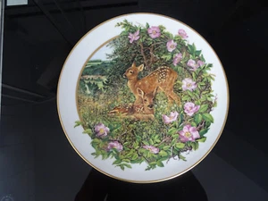 Sammelteller von Franklin Mint 1988, Designer Conrad Franz, Motiv Rehe - Bild 1 von 2