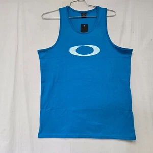 Oakley Mens Tank Sun O Top Sleeveless Swimming Blue Large New - Picture 1 of 4