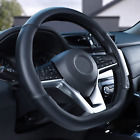 SEG Direct Flat Bottom Steering Wheel Cover, D Shaped Car Wheel Cover 14 1/2-15 