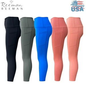 Pantalones de yoga de cintura alta para mujer con bolsillos leggings para mujer pantalones de yoga - Imagen 1 de 46