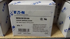 WMZS3C06 EATON CIRCUIT BREAKER, 6 AMP, 277/480VAC, 3 POLE New Stock - Picture 1 of 3