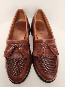Allen Edmonds "Cody" Mens Leather Tassel Loafers Sz 9.5 EEE Wide Brown NICE - Picture 1 of 23