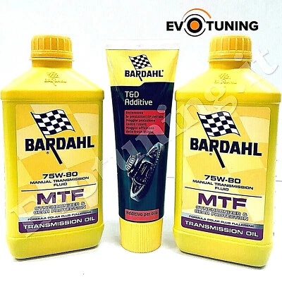 BARDAHL 2 Litri Olio Cambio Bardhal Mtf 75W80 API GL4 per Trasmissioni Manuale +Additivo