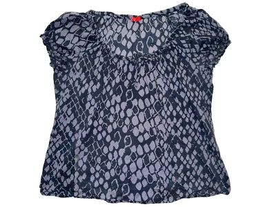 Esprit Women’s Blouse Short Sleeve 100% Cotton Purple Size XL - Image 1 of 4