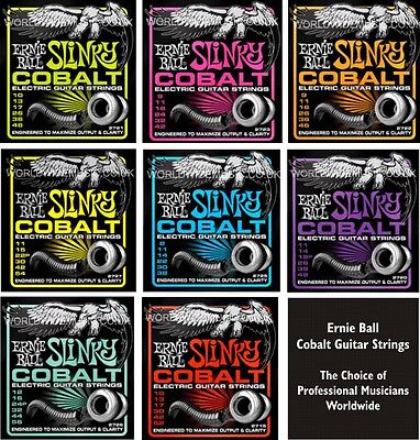 Ernie Ball Cobalt Slinky Guitar Strings - Choice Of 8 Gauges - Super Power Etc. • 14.57£