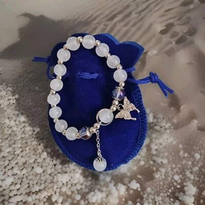 damen Schmetterling Quarzarmband  Imitation Katzenaugestein  Stretcharmband  - Bild 1 von 4