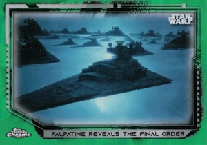 Star Wars 2021 Chrome Legacy, (#3) tarjeta paralela refractor verde #33/50 - Imagen 1 de 2