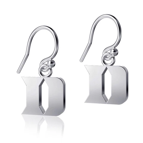Dayna Designs Duke Blue Devils Silver Dangle Earrings Cover