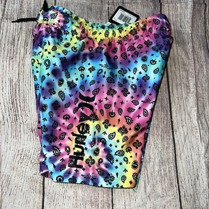 Hurley Little Boys Tie Dye Handkerchief Pattern Swim Trunks NEW - Picture 1 of 4
