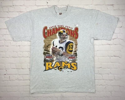NEW Vintage 2000 St. Louis Rams XXXIV Super Bowl  T-Shirt Tee Warner Sz XL - Image 1 of 4