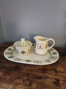 Pfaltzgraff Naturewood Creamer and Lidded Sugar/ Large Platter - Picture 1 of 14
