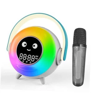 Kids Alarm Clock,Cute Bedside Clock Children's Sleep Trainier with Microphone, - Picture 1 of 7