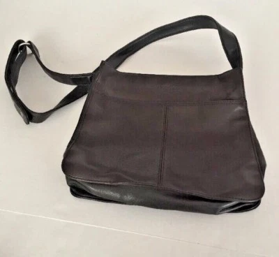 Kenneth Cole Reaction Pebbled Leather Chocolate Brown Handbag - Image 1 of 4