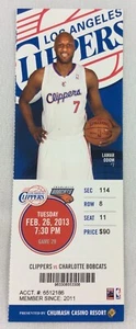 NBA 2013 02/26 Charlotte Bobcats at Los Angeles Clippers Ticket-Lamar Odom - Picture 1 of 1