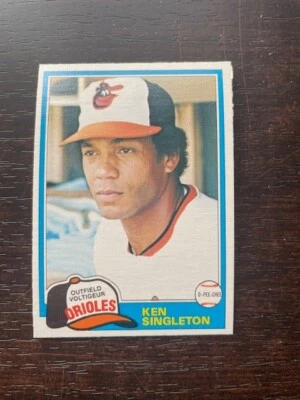 1981 O-Pee-Chee baseball OPC #281 Ken Singleton - Baltimore Orioles NRMT - Image 1 of 2