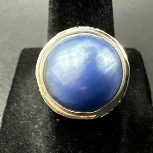 Neuzustand Sterling Silber Ring gefärbt Mabé Perlen 925 Größe 7 - Bild 1 von 6