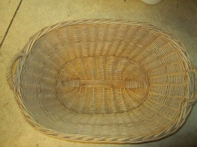 Weiden Korb geflochten Wäschekorb groß oval  Aufbewahrung - Bild 1 von 4