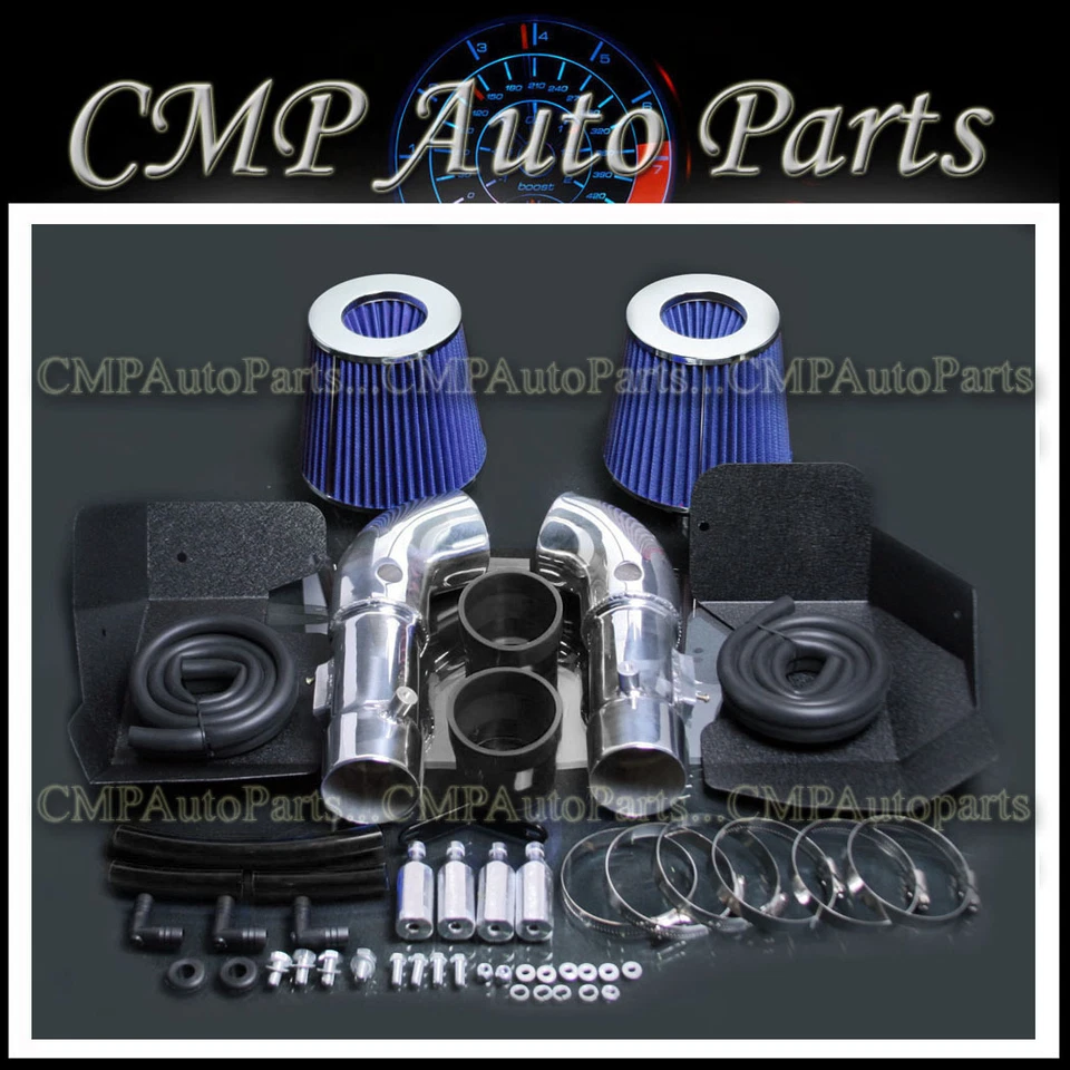 BLACK BLUE fit 2008-2013 INFINITI G37 3.7 3.7L KIT DUPLO DE ENTRADA DE AR FRIO SISTEMAS - Imagem 1 de 1