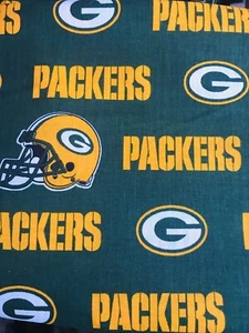 NFL GREEN BAY PACKERS Cotton Fabric BTHY Long Piece! 18”x 58" - Picture 1 of 1