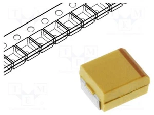 Condensatore: Tantalio Passeggiata: X 10VDC 100uF 2917 Low ESR ESR: 100mΩ T495X107K010ATE - Foto 1 di 1