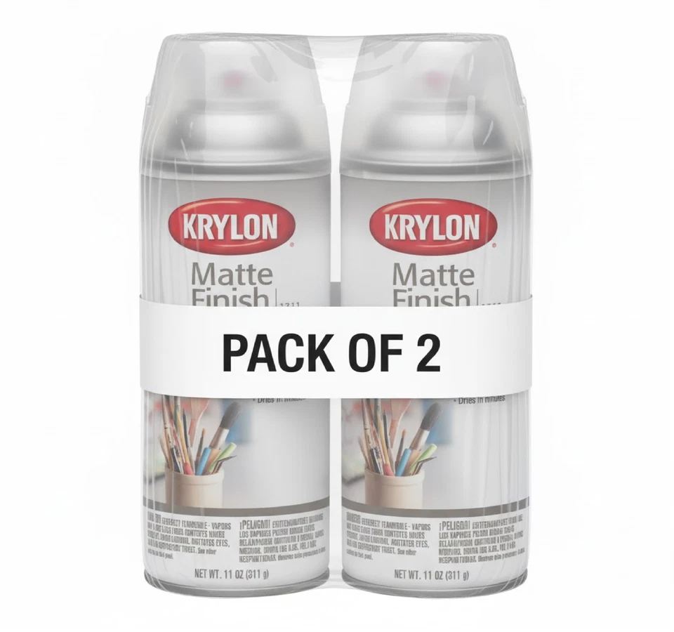 Krylon Matte Finish Clear 11 oz Spray Paint, Multi-Surface, (2 Piece, 2 Pack) - Image 1 of 1