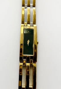 Ladies MOVADO ESPERANZA 88 H5 1400 Rectangular Black 18k Gold Plate Quartz Watch - Picture 1 of 6