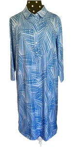 Vineyard Vines - Vestido Camisa Manga 3/4 - Estampado Floral - Jersey Elástico Tejido - Grande - Imagen 1 de 6