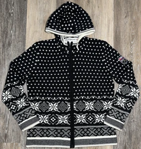 Obermeyer Fair Isle Pullover Strickjacke Damen Large Full Zip Merinowolle Mix - Bild 1 von 14