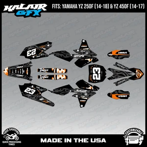 Kit de gráficos para Yamaha YZ250F (2014-2018) y YZ450F (2014-2017) ácido - NARANJA - Imagen 1 de 4