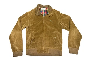 Vintage 80er Izod Lacoste Cord Bomberjacke Herren Gr. S braun kariert - Bild 1 von 6