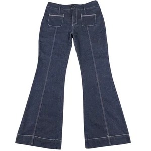 Pantalones de mezclilla Pilcro and the Letterpress Anthropologie para mujer 31 Sailor tiro alto acampanados - Imagen 1 de 8