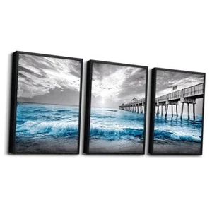 Black Framed Wall Decorations For Living Room Canvas Wall Art For Bedroom - Picture 1 of 7