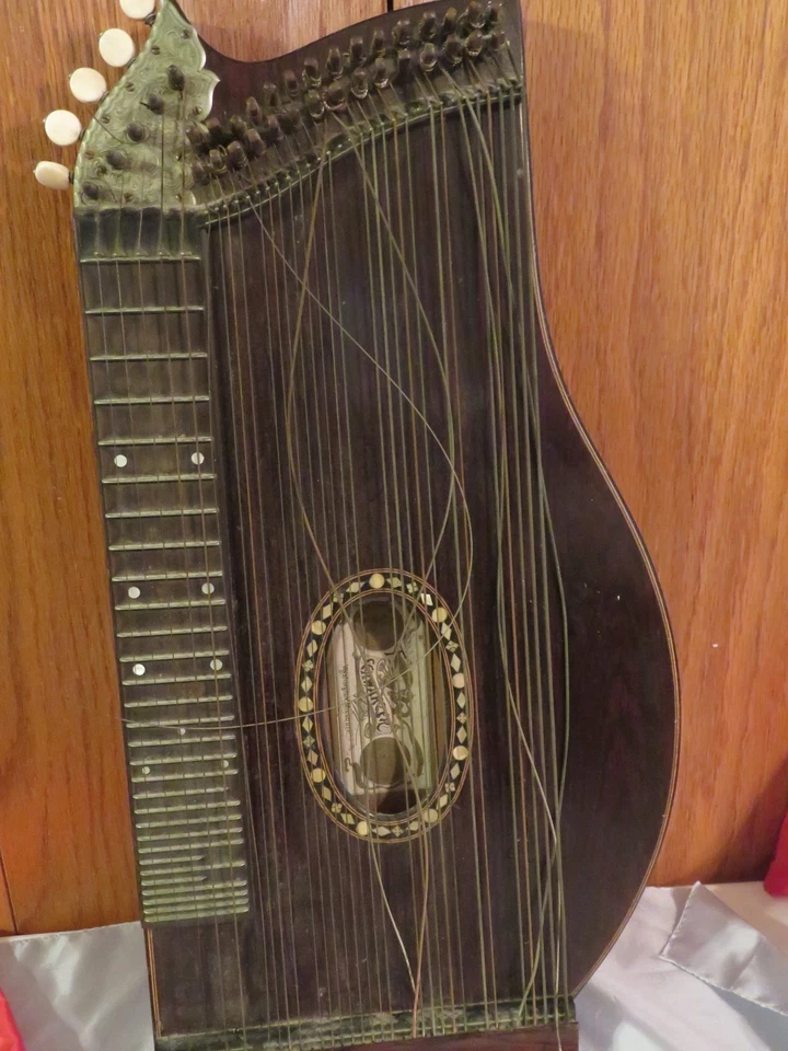 Antique Zither Style A Franz Schwarzer 35 strings 1898 - Image 1 of 4