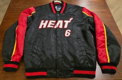 LeBron James Miami Heat Basketball Jacket Offical NBA Product Size M USED - Image 1 of 4